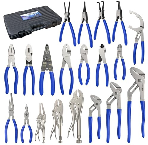 KARRYTON 20-Piece Pliers Set, Versatile Plier Tool Set w/Black Carry Box, Great Ideal for Professional Workers, Technicians, Homeowners, Handymen and DIY Enthusiasts