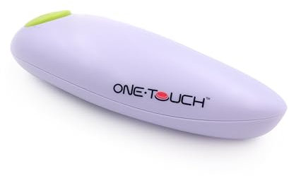 ONE TOUCH KC08 - Apriscatole elettrico a mani libere, senza sforzi inutili, con una semplice pressione per aprire le scatole in modo sicuro, bianco