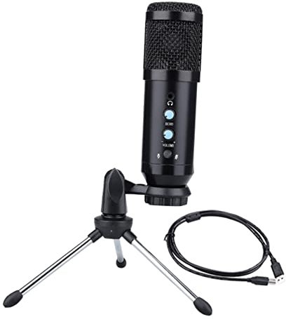 Angoily Kit Microphone pour Ordinateur - Microphone De Table - À Condensateur pour Jeu - pour Podcast - pour Diffusion - Ensemble Complet avec Support