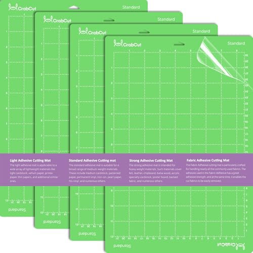 Cutting Mats for Cricut Joy Xtra: 4 Mats 8.5x12 Inch Standard Adhesive Dot Design for Eye Care Green StandardGrip Sticky Washable and Reusable Replacement Cut Mat for Cricut Joy Extra