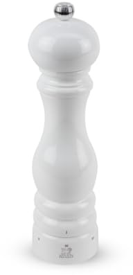 PEUGEOT - Salzmühle Paris u‘Select 22 cm - 6 voreingestellte Mahlgrade - Innovatives Zirlion-Mahlwerk für pulverfeines Salz - Aus PEFC-zertifiziertem Holz - Französisches Know-how - Weiß lackiert