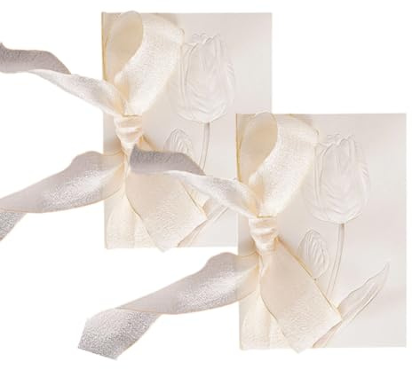 GXGM 2 Piezas Tarjeta Felicitacion Boda,Tarjeta Boda y Tarjetas de Cumpleaños,Utilizables como Decoración para Fiestas, Escena de Boda (Blanco Jazmín)
