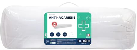 Bleu Calin Traversin Soffice Antiacaro, Antibatterico 1 Persona, Busta Microfibra, 90 cm