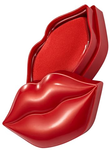 WOONEKY Mascarilla Labial Hidratante para Labios Secos Efecto Acondicionador, 20 Piezas de Tela No Tejida Roja para Cuidado Nocturno y Prevención de Grietas