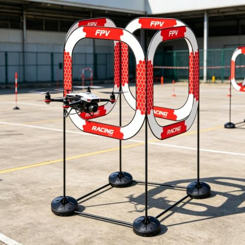 Hinderbana för DröNare Freestyle Racing FPV Drönarkit Utomhus, Hinderbana för Drönare för Nybörjarträning, Övningsutrustning för Mikro-quadcopter-modellflygplan