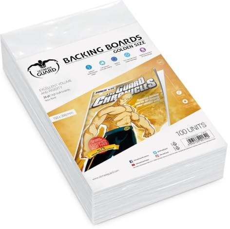 Ultimate Guard Golden Size Comic Backboards (vit)