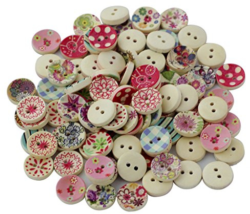 100 boutons en bois / Bouton pour couture et bricolage artisanal Forme - #9