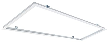 LEDKIA LIGHTING - Marco Empotrable para Paneles LED 120x30 cm | Instalación Interior IP20 | Aluminio Resistente | Acabado Blanco, Blanco, 1 Unidad (Paquete de 1), Aluminio