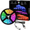 WOWLED RGB-USB-TV-Hintergrundbeleuchtung, 1,5 m, 45 LEDs, RGB-LED-Lichtleiste, 5050 TV-Hintergrundbeleuchtung, mehrfarbwechselnde Küche, Cipboard, Stimmungsbeleuchtung, DC 5 V