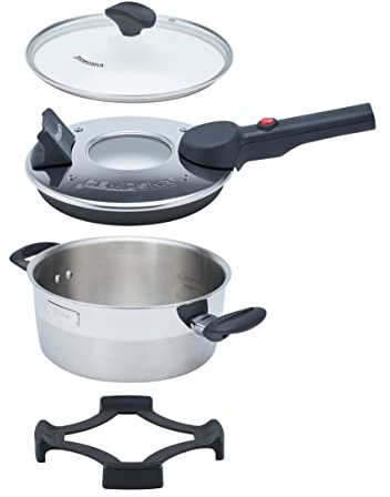 Remoska D51F/10 Dua Glas Multifunktions-Elektro-Bräter 2-in-1 Backdeckel 400 W Kochtopf 2l Deckel Gas/Elektro/Glaskeramik/Induktionskochplatte Drei Metalle Edelstahl/Aluminium/Edelstahl Czech Republic