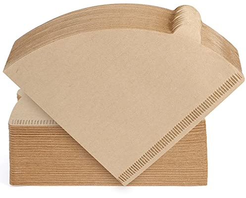 Niveaya 200 Count Cone Coffee Filters, Size 02 Natural Unbleached Paper Coffee Filter, Disposable Cone Filters for Pour Over and Drip Coffee Maker (2-4Cup)