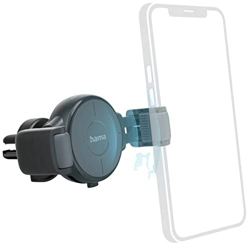 Hama FC10 Flex-Set Wireless Charger 10W Magnetanschluss Qi Wireless Charging Grau KFZ mit Smartphone-Halterung