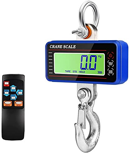 Bilancia a Gancio Digitale 1500KG, Bilancia a Sospensione con Telecomando, Bilancia per Gru Elettronica, Sospesa Scala Bilancia Dinamometro con Gru, Industriale Bilancias Portatile con Display LCD