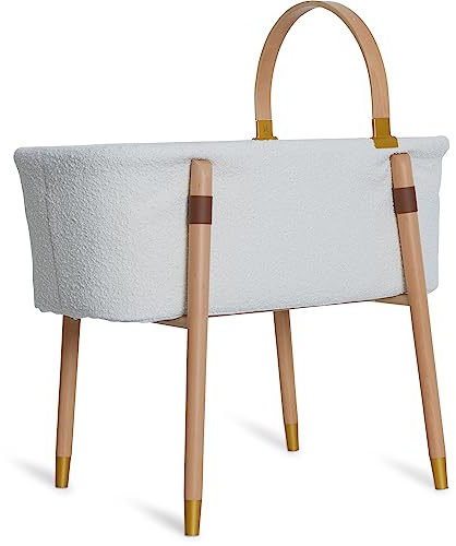 Baby Elegance Vola Bassinet Soft Boucle Baby Crib with Breathable Mattress
