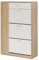 HOMCOM Mueble Zapatero de 3 Puertas para 18-27 Pares de Zapatos Zapatero Moderno con Cajón y Puerta para Salón Entrada Dormitorio 84x30x132 cm Natural