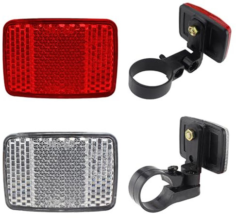 iCovalescent Fahrrad Reflektoren Vorne und Hinten, 1stk Reflektoren Vorne+1stk Hinten, Fahrrad Reflektoren Set Vorne Hinten für Mountainbike Motorrad E-Bike