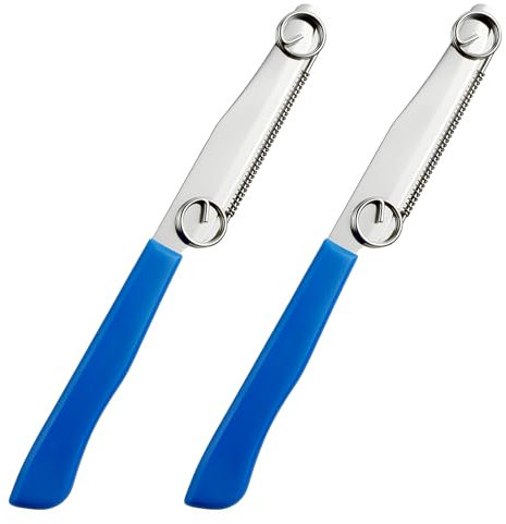 2 Pezzi Coltelli da Verdura, Coltello Spelucchino con Molla Removibile, Spelucchino di 2CR14 Acciaio Inox Antiruggine con Impugnatura Ergonomica, Coltello Verdura Frutta per Cucina e Uso Quotidiano