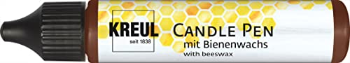 KREUL 49711 - PicTixx KerzenPen, 29 ml in braun, Farbe auf Basis von Flüssigwachs, zum Beschriften, Verzieren und Bemalen von Kerzen, mit feiner Malspitze