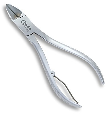 CREDO Pinza per unghie, 12 cm, punte arrotondate, cromato opaco