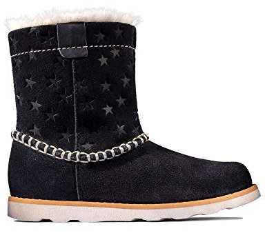 Clarks Crown Piper T, Stivali Chelsea Bambina, Pelle Scamosciata Blu Scuro, 20 EU