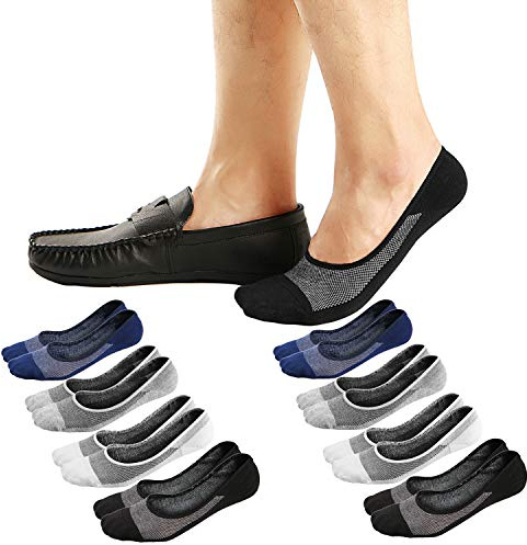Ueither Calcetines Invisibles Cortos pare Hombres/Mujeres Respirable y Super Suaves Calcetines bajos de Algodón Antideslizantes