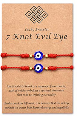 Tarsus 7 Knots Kabbalah Red String Bracelet Protection Evil Eye Bracelets for Women Men Rakhi for Brother Good Luck Gifts