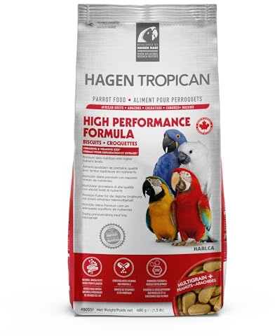 Tropican Parrot High Performance Biscuits, 680g, High‑Energy Complete Nutrition for Active Parrots