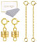 KISSPAT 2 Paar Magnetverschluss und Kettenverlängerung Set, 925 Sterling Silber Magnetverschluss, Magnetverschluss Kette, für Halskette Armband Schmuck