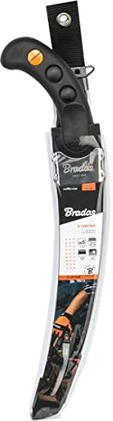 BRADAS - KT-V1404K, Segaccio professionale con fondina in acciaio temperato, Seghetto per potatura con fodero, sega multiuso per potature a mano.