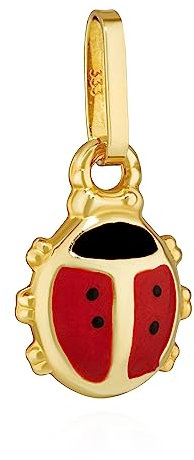 NKlaus Kettenanhänger Marienkäfer 333 Gelbgold 8 Karat 10x7,5mm Damen Kinder Anhänger 14519