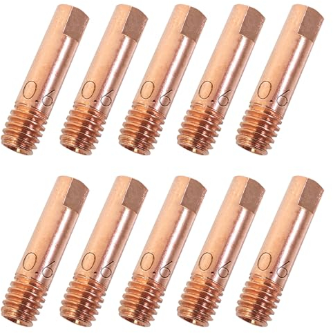 ZFKXGS 10PCS MB15AK Accessoires de Soudage 0,6MM Pièces d'usure Pointe de Contact Buses de Soudage 0.024 Torche de Soudage Embout de Contact M6x24mm Accessoires pour Poste à souder MIG MAG AK15 MB15