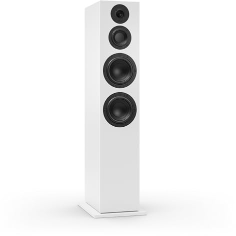 Nubert nuBoxx B-70 | Weißer Standlautsprecher | 1 Stück Passivbox | Lautsprecher für Stereo & Musikgenuss | Standbox neben Lowboard | Lautsprecher mit 3 Wege Technik | Heimkino-Boxen
