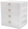 Schreibtisch-Aufbewahrungsbox, Organizer mit Acryl Schubladen, Schubladenbox, Büro Stapelbar Aufbewahrungsbox, für Bürobedarf,Schreibtisch-Accessoires (4 Schubladen)