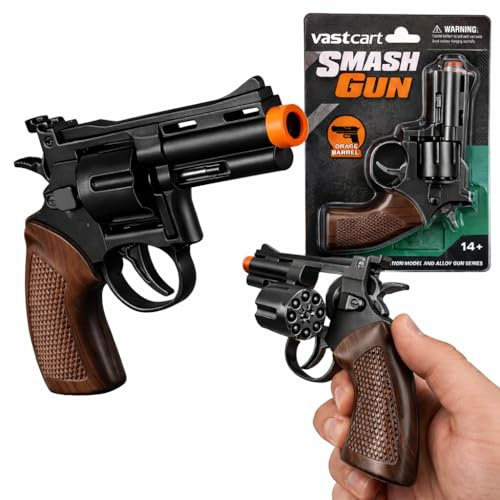 Classic Die Cast Full Metal Cowboy Toy Gun – Metal 8-Shot Rings Cap Blaster for Boys And Girls – Only Cowboy Gun – Vintage Western Style Toy Blaster (Only Cowboy gun-Black)