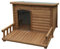 KERBL Hundehütte mit Terrasse (Hundehaus mit Schwingtüre, 117,5 x 79,5 x 18 cm Hundebereich) 82397