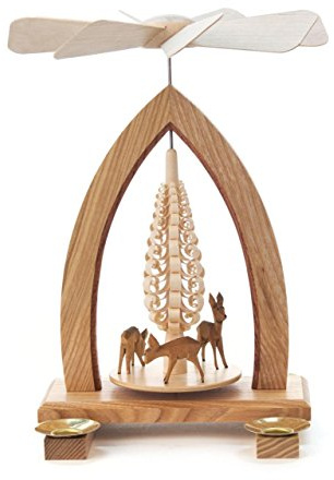 1-Tier German Christmas Pyramid - Deer - 25cm / 10 inch - Dregeno Seiffen
