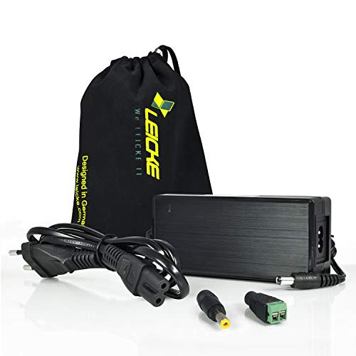 LEICKE 72W Alimentation 12V 6A | 5,5x2,5mm | Compatible avec Les Moniteurs LCD TFT,Ruban LED, NAS, Disques Durs Externes, Pico-PSU etc. | Certifié TÜV Association de Surveillance Technique Allemande