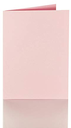 Lot de 25 cartes pliables Rose 12 x 17 cm 240 g/m²