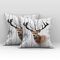 Violetpos Kissenbezug Dekokissen Kissenhülle Deko Wohnzimmer Kissenbezüge Kissen Bezug Pillow Cover Sofakissen Kopfkissenbezug KissenhüllenGraue Holzmaserung Hirsch 40 x 40 cm