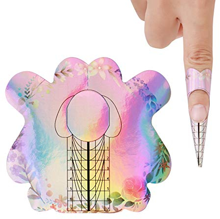 BNG Nagel Verlängerungs Spitzen Formen Führer Aufkleber Fachmann Nagelformen Französisch Acryl UV Gel Tipps Baumeister Schablone Maniküre Werkzeuge, MEHRWEG, Bunt