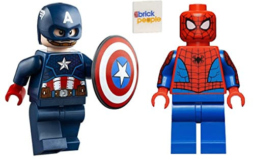 LEGO Superheroes Combo: Captain America with Mjolnir and Spider-Man with Printed Arms