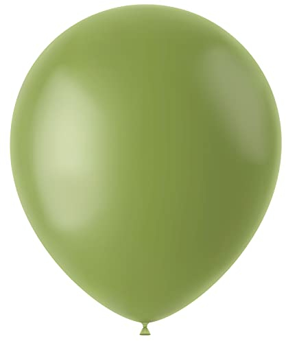 Folat 19619 - Palloncini in lattice, colore verde, 33 cm, confezione da 10 pezzi, colore verde salvia oliva, per compleanno, compleanno, matrimonio, baby shower, anniversario, decorazione per feste