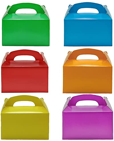 Aisamco 30 cartones cuadrados sólidos (6 colores) - 15,8 x 9,2 x 8,5 CM / 6,22 x 3,62 x 3,35 pulgadas - caja de regalo para bodas y fiestas DIY favorito, jabón artesanal y dulces