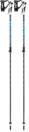 LEKI Kinder Drifter Vario S Skistöcke, Black-Cyan-Dark Anthracite, 90-120cm