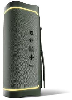 Energy Sistem Yume Eco - Altavoz Bluetooth (Plástico 100% Reciclado, 15 W, Resistente al Agua IPX6, TWS, MP3, Micro SD) - Verde