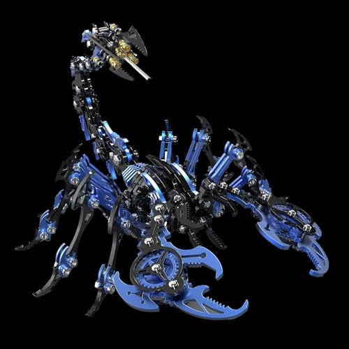 UpGLeuch Färgglada 3D Metallpussel Vuxna Skorpion, 3D Modellbyggsats Metall för Vuxna med Verktyg, Desktop Ornament Leksaker Presenter
