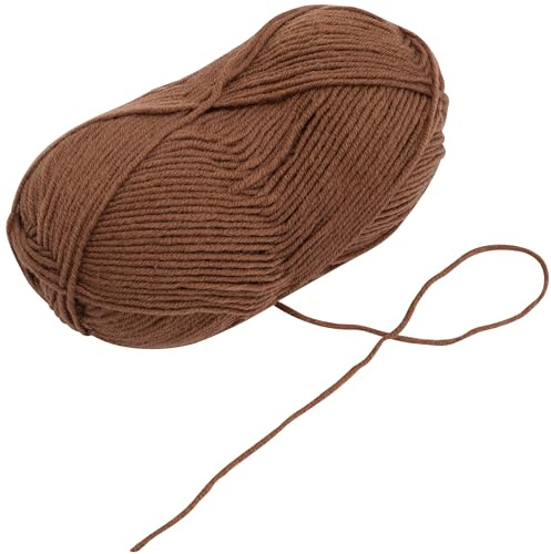 AERZETIX - C74563 - Gomitolo di filato per maglieria 100 g - colore rosso-marrone - in 51% acrilico 49% lana - ganci aghi sartoria merceria abbigliamento sciarpe