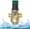 Druckminderer Wasser mit Manometer, Druckregler für Trinkwasser, Messing Druckregler Überdruckventil Einstellbare Wasserdruckminderer Boiler (Gelb, 1 Zoll)