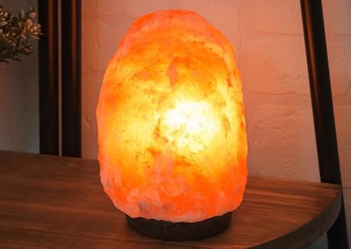 Classic Collection UK7 Ltd Salt Lamp 6-7 KG Xtra Large Pure Quality 100% Genuine Himalayan Crystal Rock Salt Lamp Natures Gift Full of Health Benefits, UK Corded Plug with Bulbs Included.