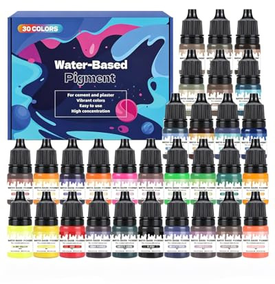 KAHZOR 30 Colores Pigmentos Concentrados para Resina Epoxi, Velas y Jabones de Glicerina, Vibrantes y Fácil Mezcla, Ideal para Yeso, Cemento, Hormigón y Proyectos DIY Artesanales